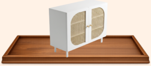 103 RATTAN STORAGE CABINET