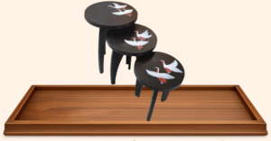 206 WOODEN NESTING TABLE